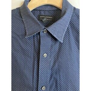 Banana Republic Men's Dress Shirt L Long Sleeve Non Iron Slim Fit Button Up
